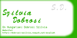 szilvia dobrosi business card